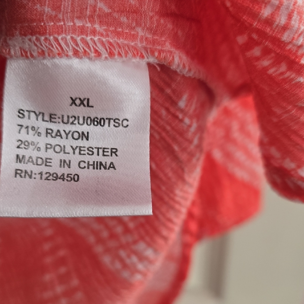 Como Vintage Red Patterned Blouse - image 3